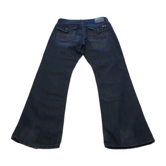 SEVEN 7 JEANS CO Mens Sz 34×32 BOOT CUT DARK WASH Flap Pocket Western - Picture 1 of 9